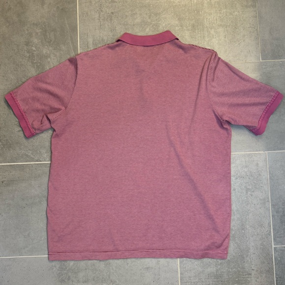St. Croix Knit Striped Purple Polo Shirt - Men’s Large - Made in USA - Picture 6 of 7